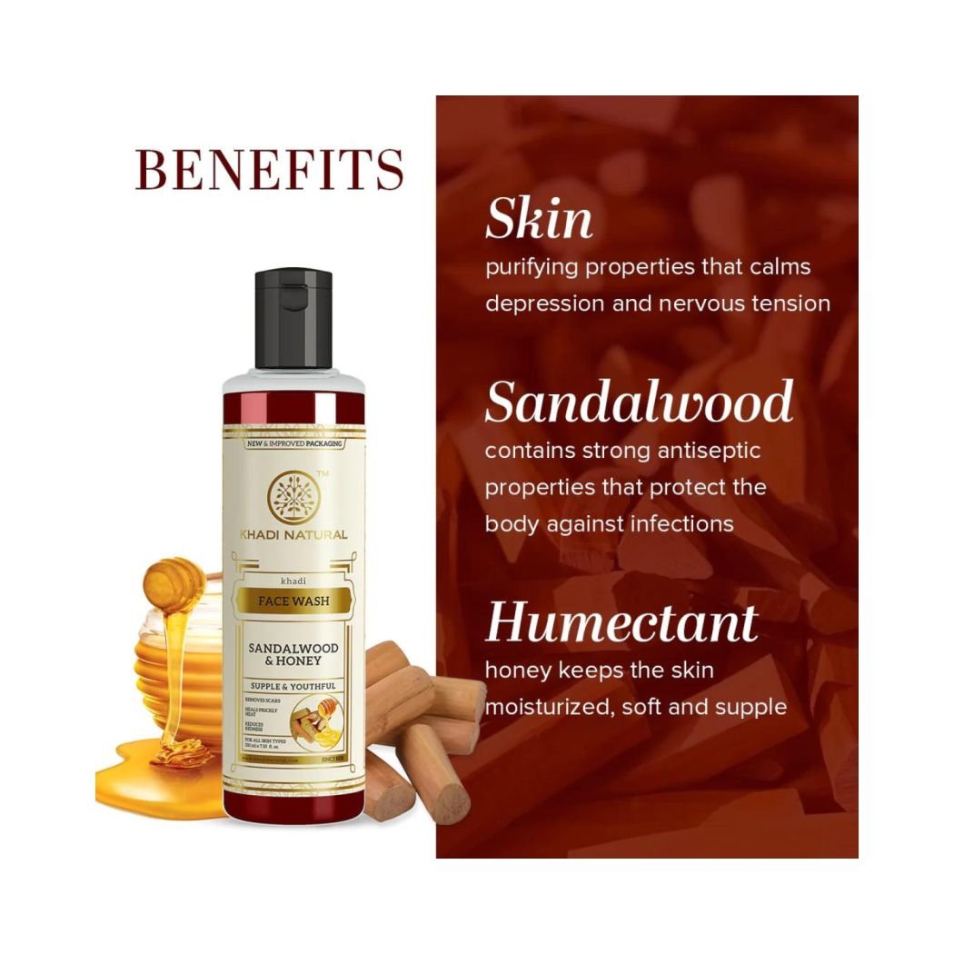 Khadi Naturals Sandalwood & Honey Facewash