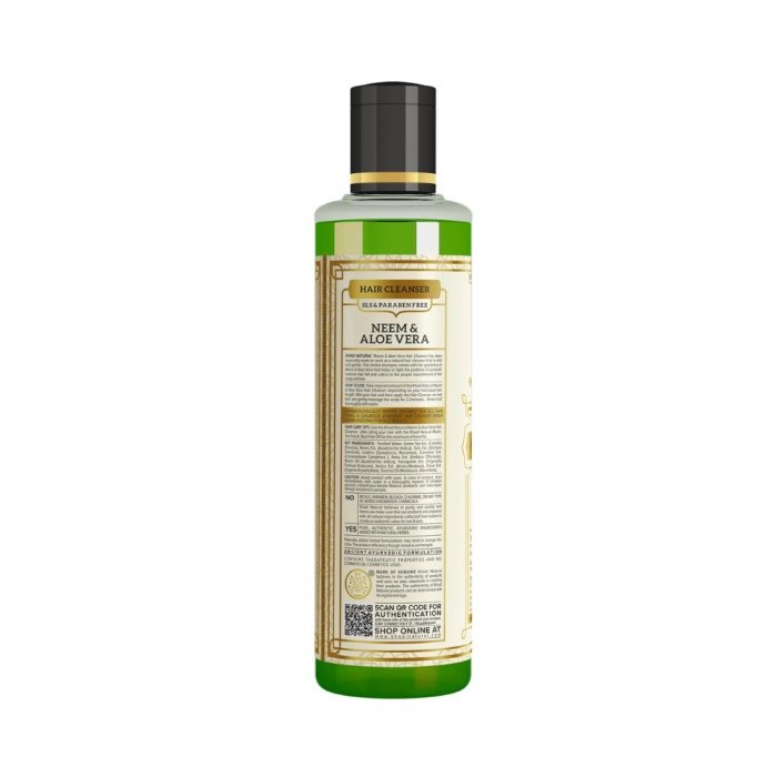 Khadi Naturals Neem & Aloevera Shampoo (SLS & Paraben Free)