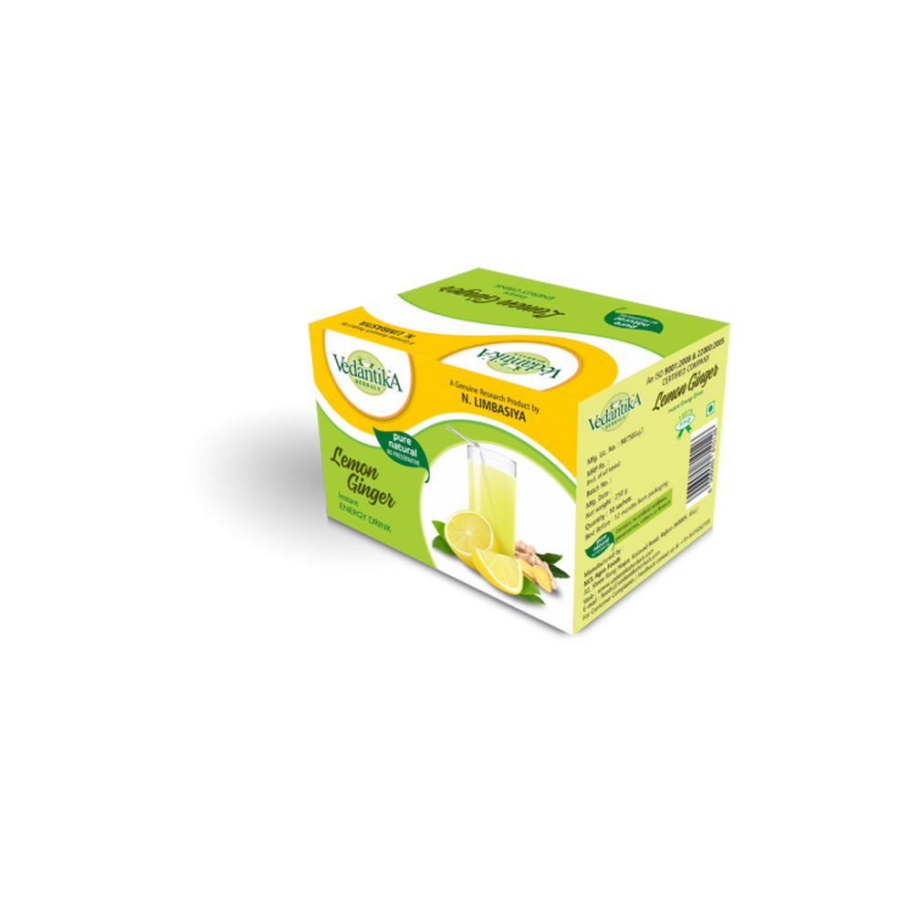 Vedantika Herbals Lemon Ginger Drink (10 Sachets)