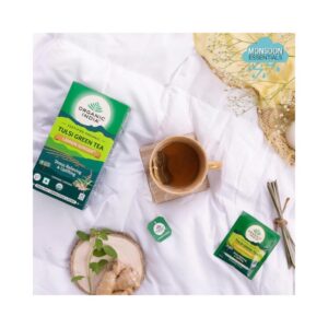 Organic India Tulsi Lemon Ginger Green Tea - Image 4