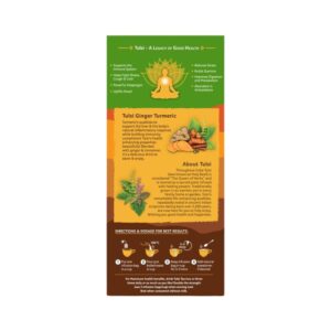 Organic India Tulsi Ginger Turmeric - Caffeine Free - Image 2