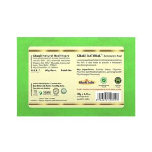 Khadi Naturals Lemongrass Soap - Image 2