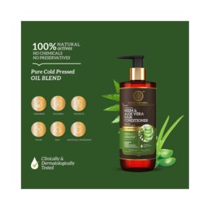 Khadi Naturals Neem & Aloevera Hair Conditioner (SLS & Paraben Free) - Image 5