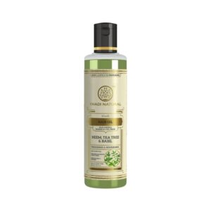 Khadi Naturals Neem Teatree & Basil Hair Oil (Paraben Free) - Image 1