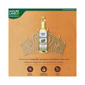 Natureland Organics White Sesame Oil - Image 3